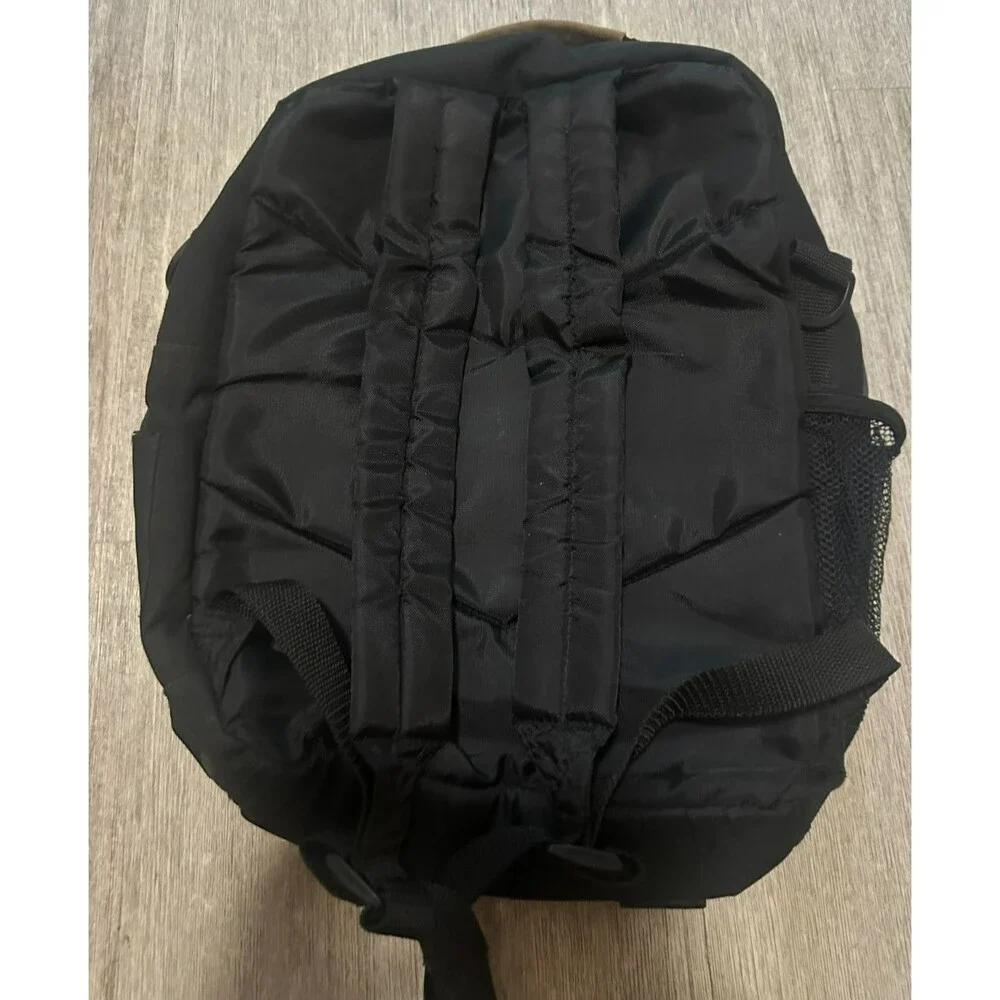 Eastport Outdoor Company Backpack Black Grey Canvas Tan Suede Vintage